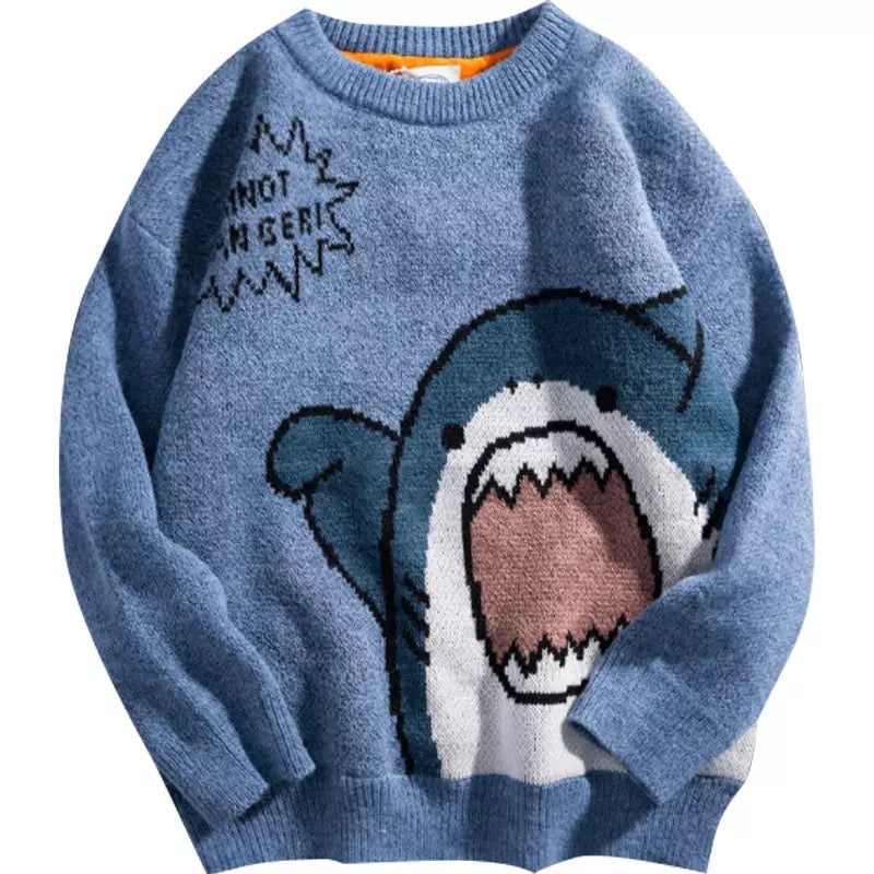 Happy Shark Sweatshirt Kawaii Side