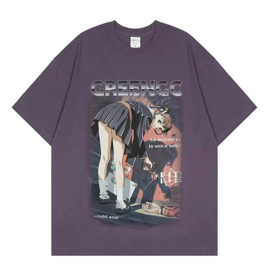 Anime Girl Crime Scene T-shirt