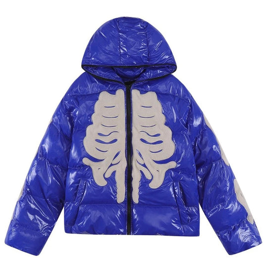 Skeleton Shiny Puffer-jakke