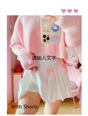 Dollette Kawaii Bow Pleated Mini Skirt