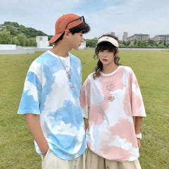 T-shirt tie-dye con pezzo di puzzle