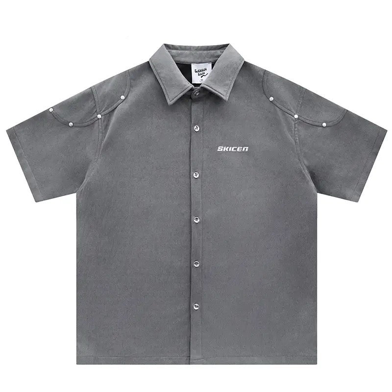 Suede Short Sleeve Shirt