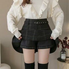 Dark Academia Plaid Mini Skirt