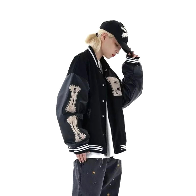 Chaqueta Skeleton Sleeve Varsity