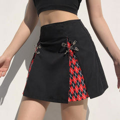 Punk Rock Egirl Skirt Safety Pins