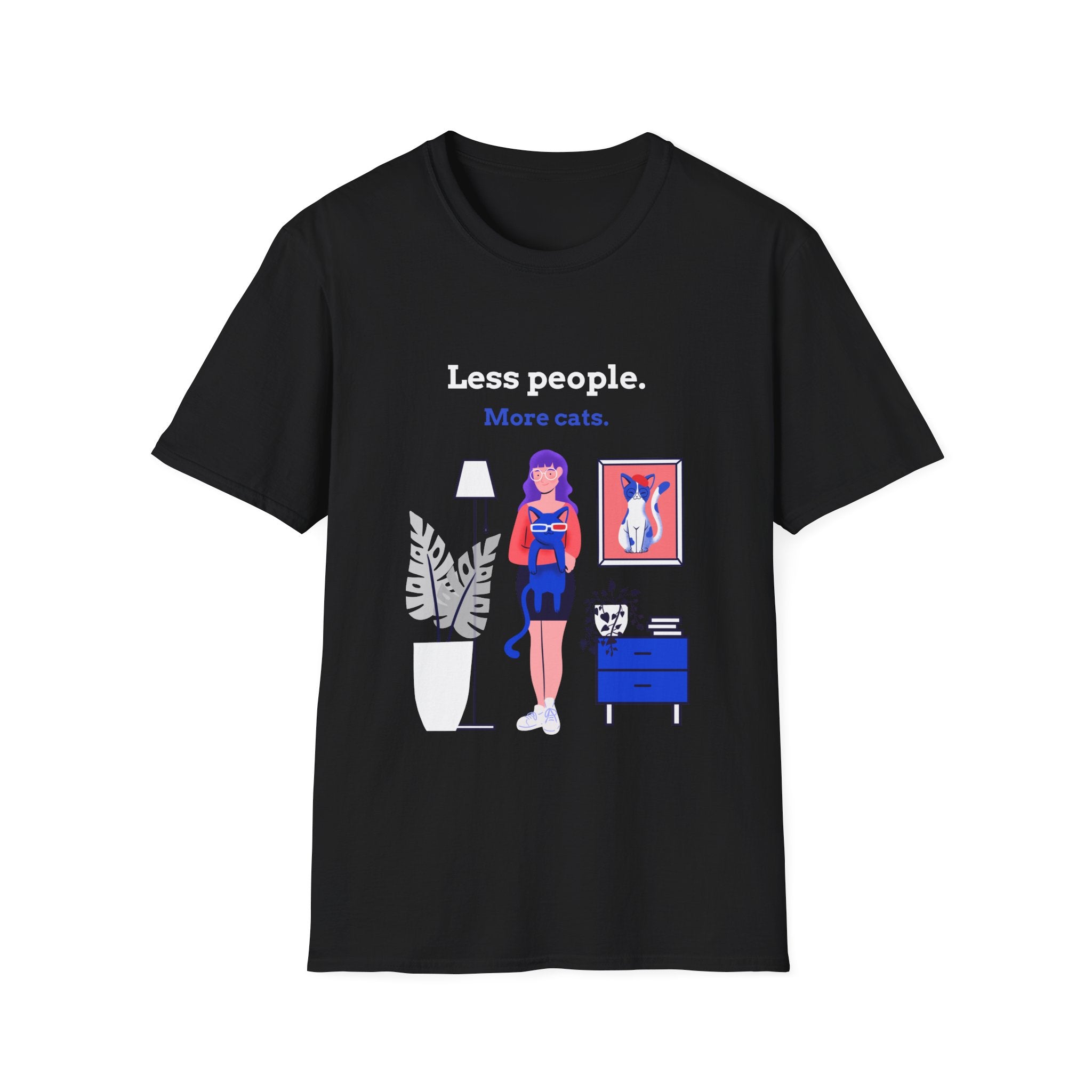 Less People. More Cats. T-Shirt