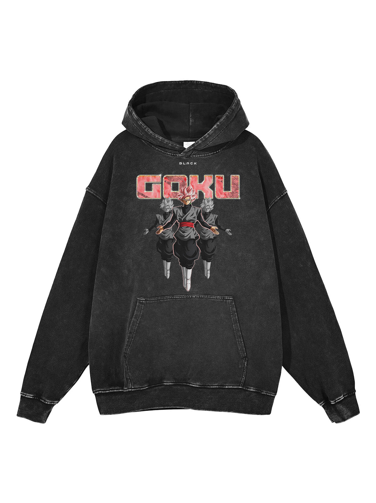 SAIYAN BLACK VINTAGE HOODIE Kawaii Side