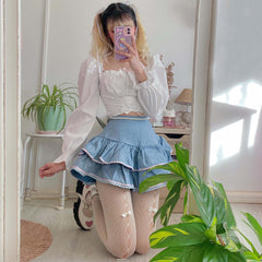 Minigonna in denim Dollette Kawaii