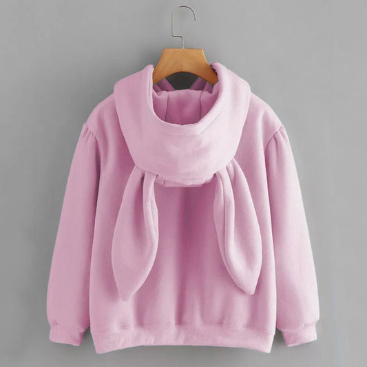 Bunny Ears Hoodie - Baby Pink