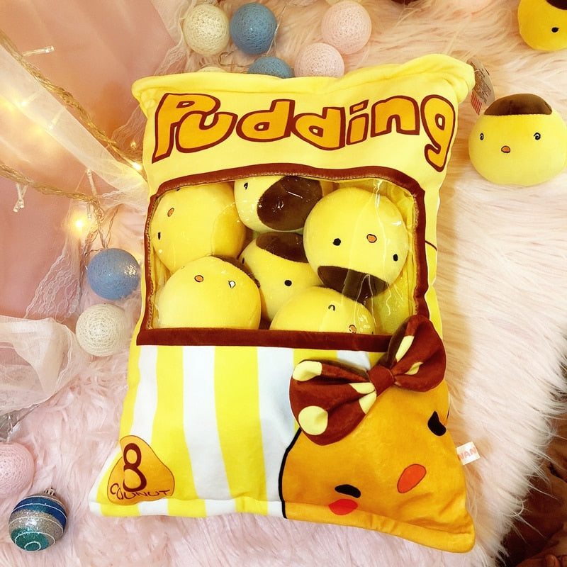 A Pack of Kawaii Chick Pudding Plushies