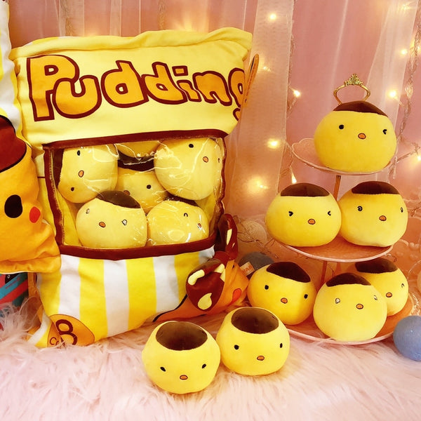 A Pack of Kawaii Chick Pudding Plushies