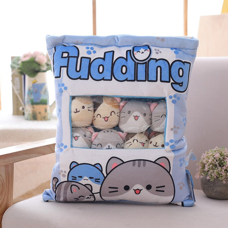 A Pack of Kawaii Neko Cat Pudding Dolls