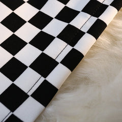 Long Skirt Checkerboard Print