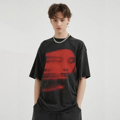 Faded Red Face T-shirt