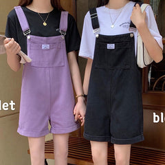 Denim overalls i koreansk stil