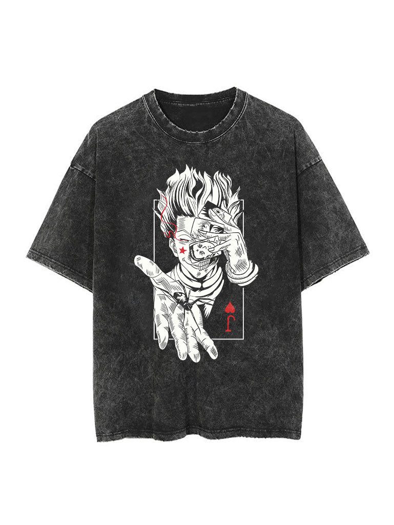 Hisoka Joker Vintage Tee Kawaii Side