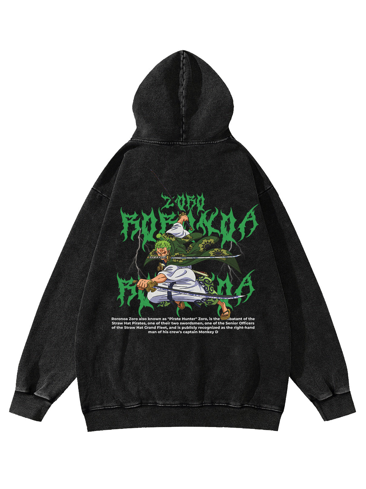 ZORO VINTAGE HOODIE Kawaii Side