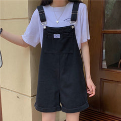 Denim overalls i koreansk stil