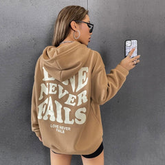 Love Never Fails Aesthetic Hoodie