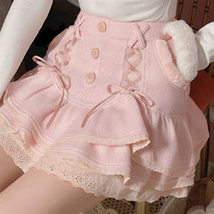 Dollette Sweet Lolita Pink Mini Skirt