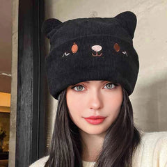 Cappello lavorato a maglia gatto Kawaii