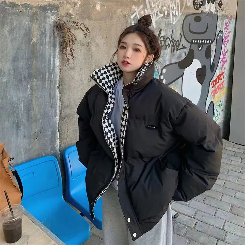 Winter Zipper Jacket Kawaii Side