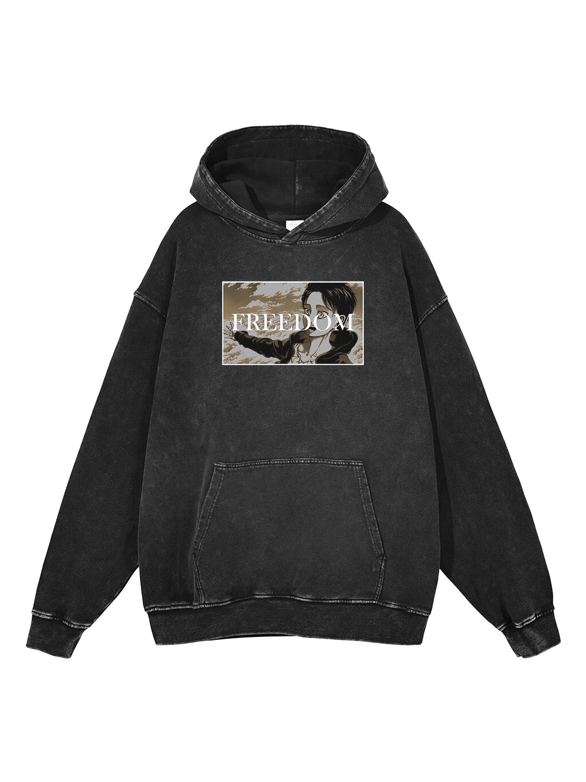 EREN FREEDOM VINTAGE HOODIE Kawaii Side