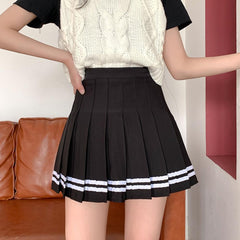 School Uniform Mini Skirt - Black