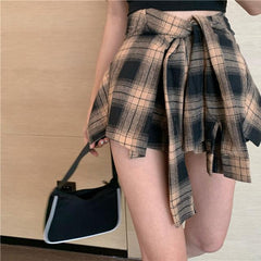 Grunge Punk 90s Nirvana Plaid Skirt