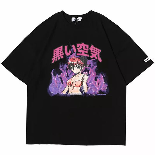 Anime Girl x Flames T-shirt