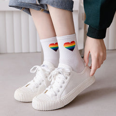 Love Korean Rainbow Ankle Socks