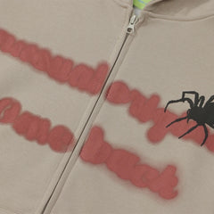 Spider Web Zip-Up Hoodie