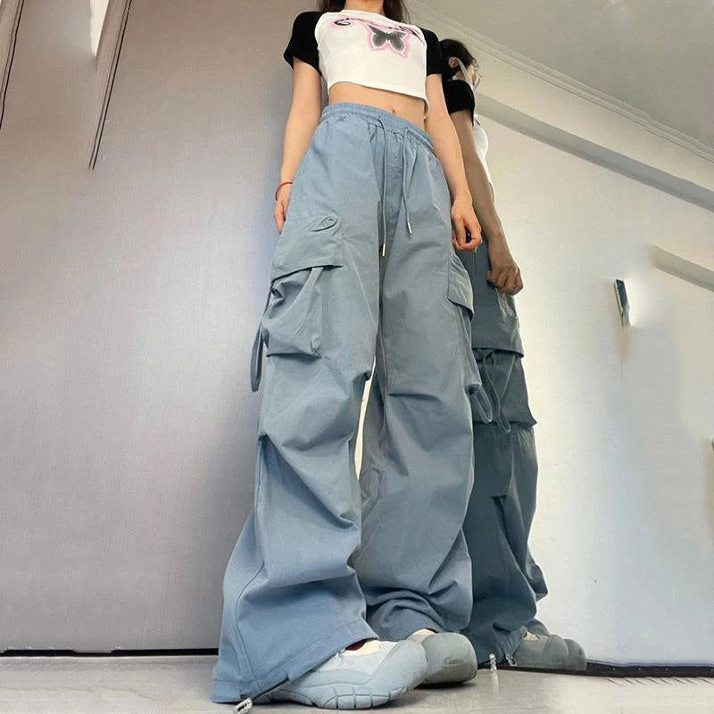 Y2K Baggy Cargo Pants Kawaii Side