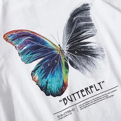 "BUTTERFLY" tofarvet T-shirt