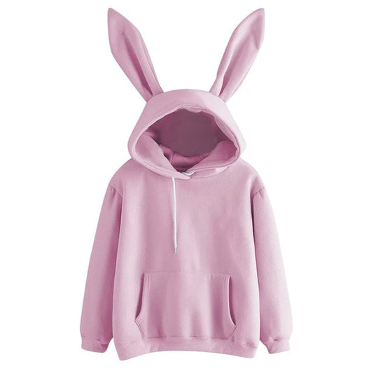 Bunny Ears hættetrøje - Baby Pink