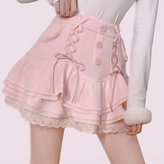 Dollette Sweet Lolita Pink Mini Skirt