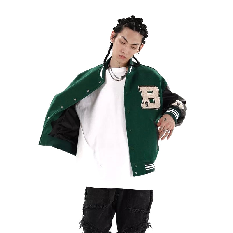 Skeleton Sleeve Varsity Jacket