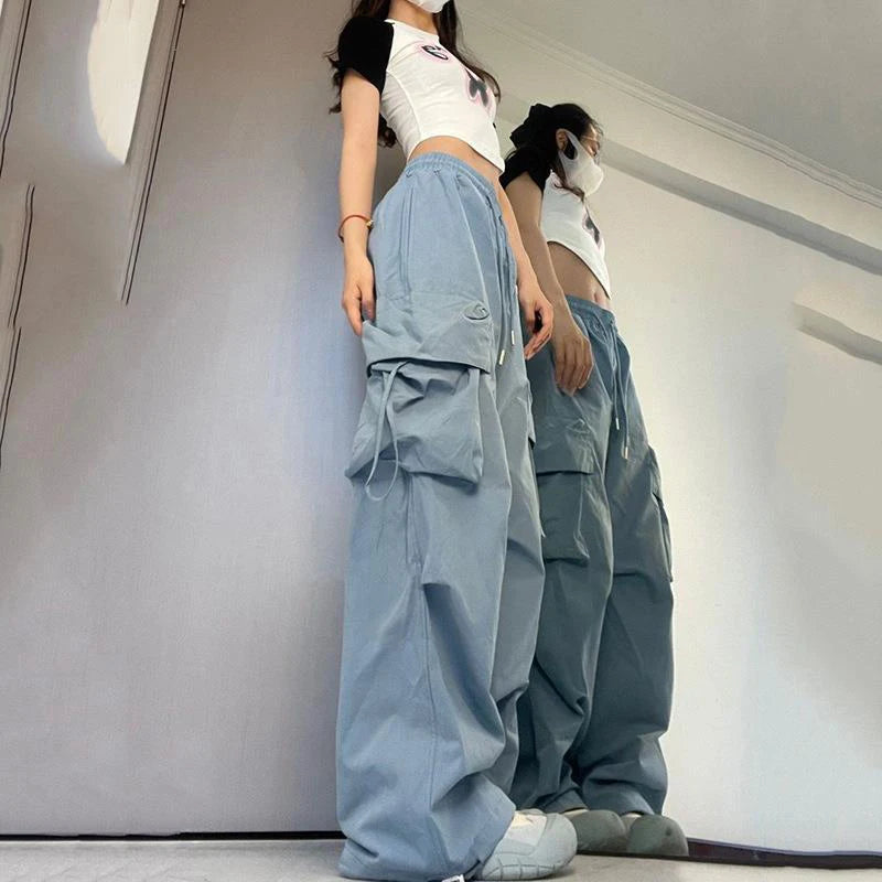 Y2K Baggy Cargo Pants Kawaii Side