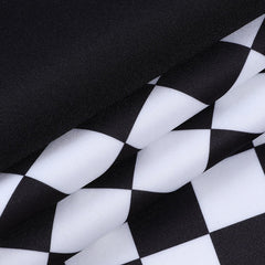 Checker Patchwork Skirt - Black and White