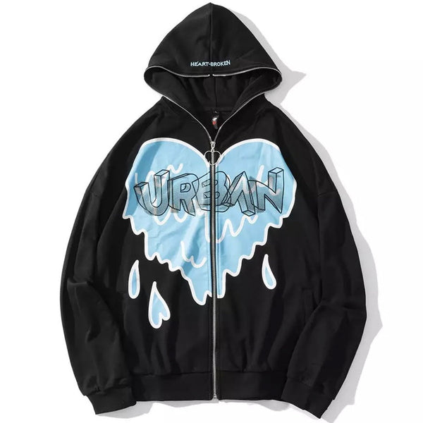 Molten Heart Zip-Up Hoodie