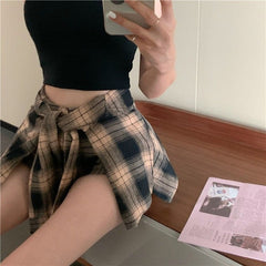 Grunge Punk 90s Nirvana Plaid Skirt