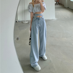 Denim Retro High Waist Bukser