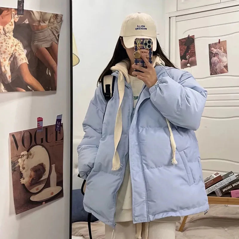 Hooded Winter Korean Jacket Kawaii Side