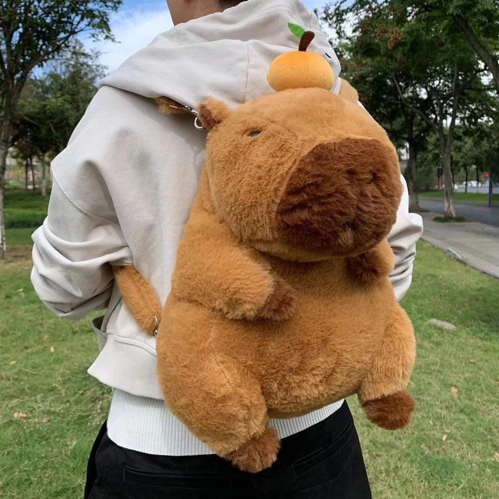 Adorable Capybara Plush Backpack – Limited Edition Kawaii Side