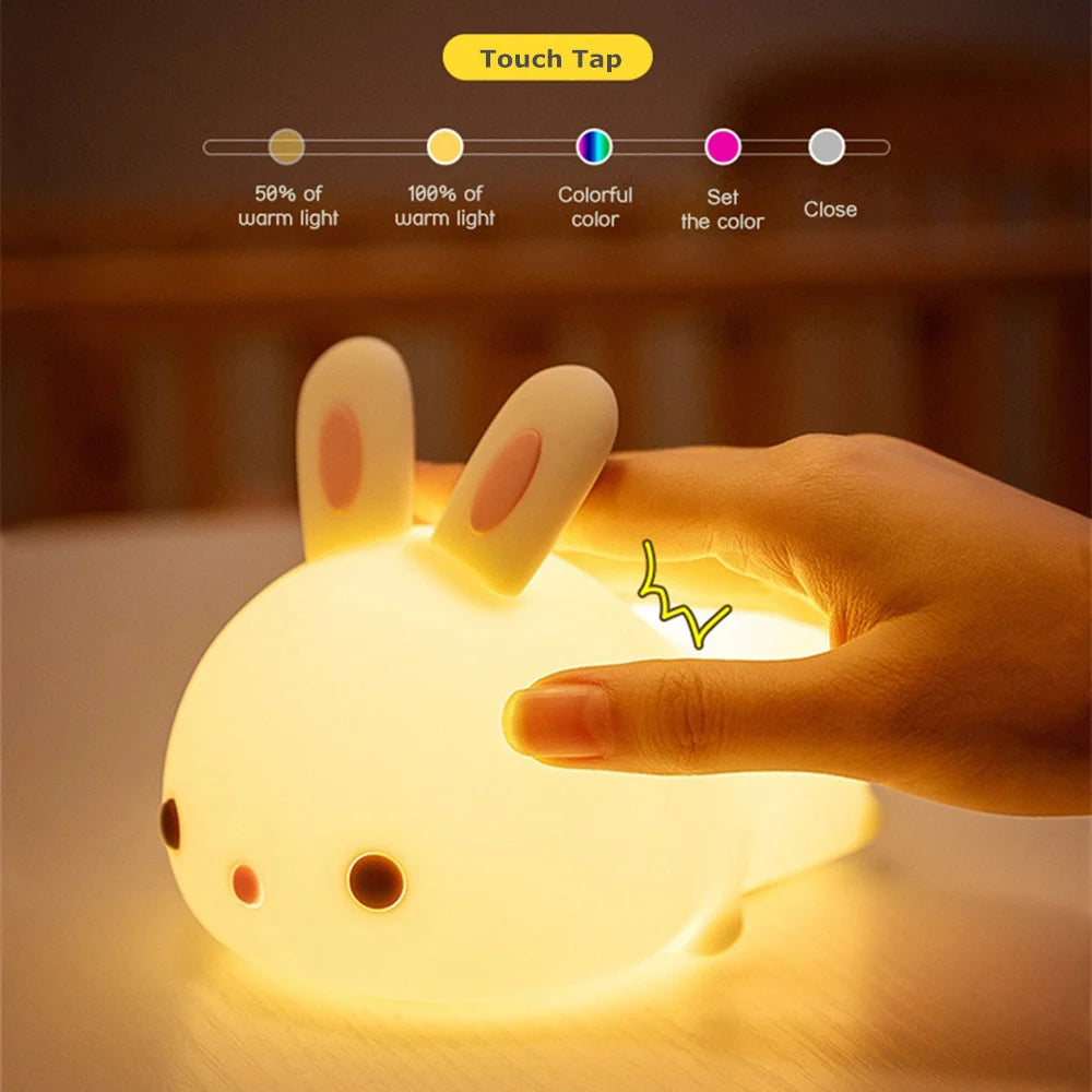 Kawaii Bunny Ears USB Silicone Lamp – Limited Edition