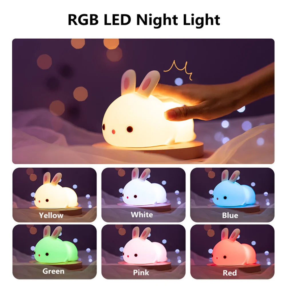 Kawaii Bunny Ears USB Silicone Lamp – Limited Edition