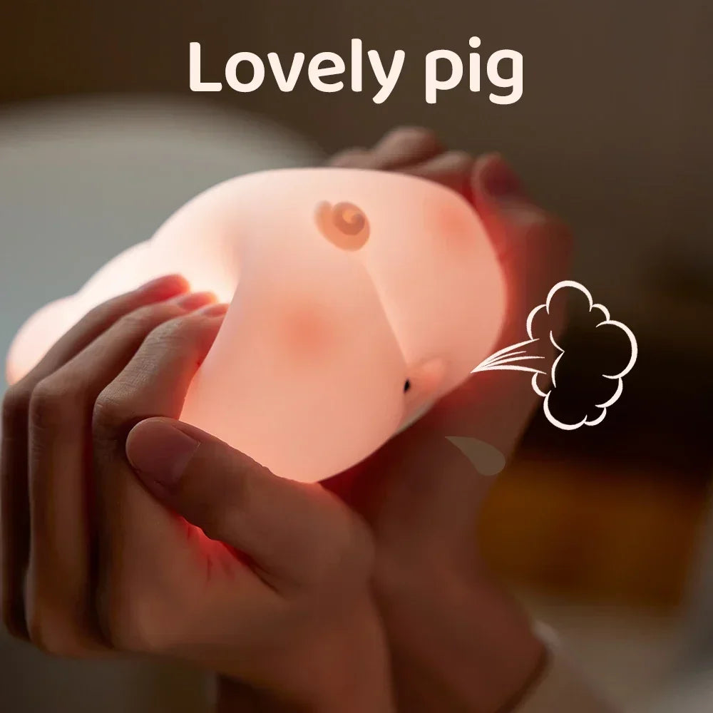 Kawaii Squishy Pig LED Night Lamp – Limited Edition