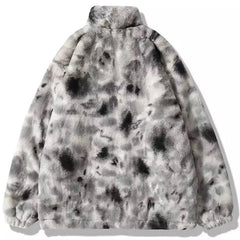 Faux Fur Tie-Dye jakke