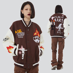 Burning Skull Varsity-jakke