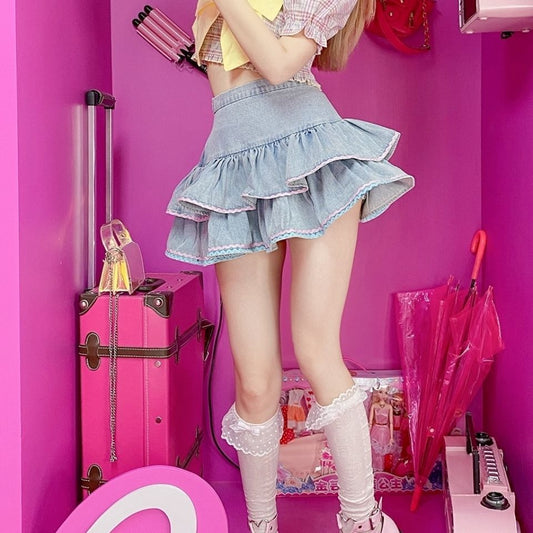 Minigonna in denim Dollette Kawaii